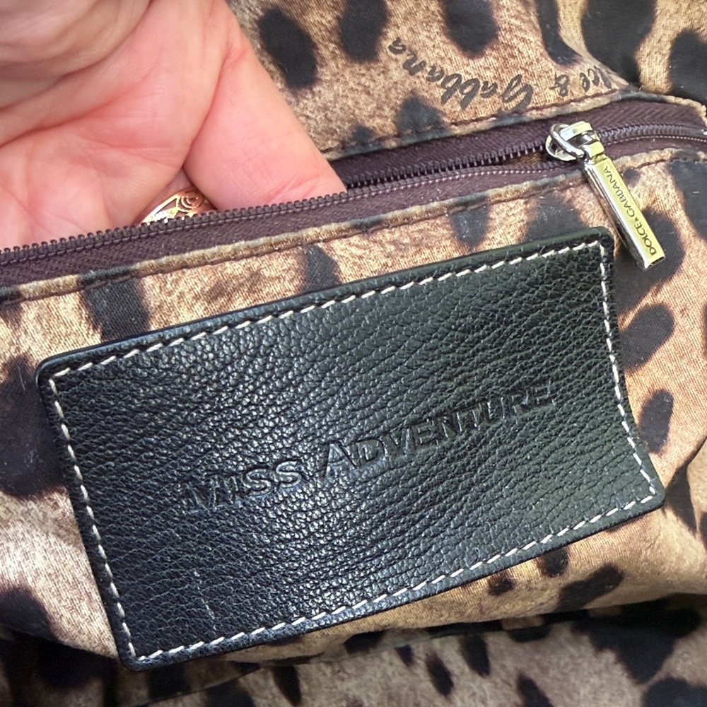 Vintage Dolce & Gabbana Black Leather Via San Damiano,7 - Milano Italia Tote Bag - Picture 15 of 16